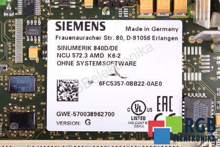 6FC5357-0BB22-0AE0 SIEMENS SINUMERIK 840D/840DE NCU 572.3 VERSION G