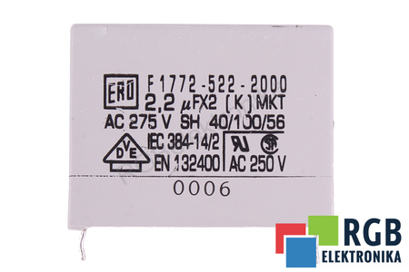 CONDENSATEUR F1772-522-2000 ERO 2.2UF, 275V