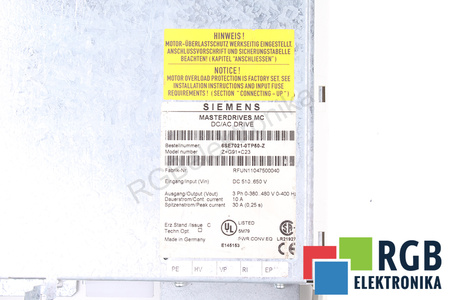 6SE7021-0TP50-Z SIEMENS BOÎTIER