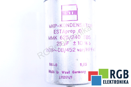 CONDENSATEUR MMK625/240SBS ESTA 25UF, 240V