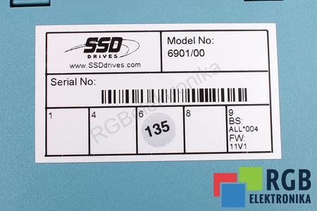 6901/00 SSD DRIVES PANNEAU DE CONTRÔLE ET DE COMMANDE