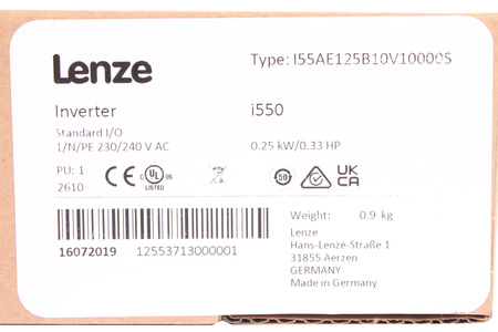 I55AE125B10V10000S LENZE 16072019 I550-C0.25/230-1