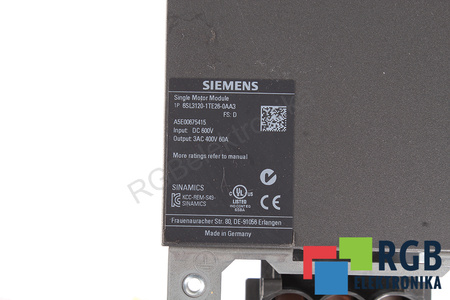6SL3120-1TE26-0AA3 SIEMENS SINAMICS S120