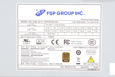 FSP700-801UK FSP ALIMENTATION POUR ORDINATEUR
