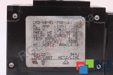 CA3-X0-01-750-121-D CARLING SWITCH CA3X001750121D SECTIONNEUR