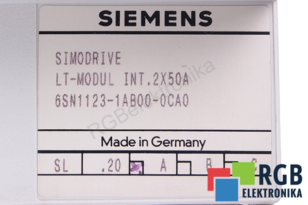 6SN1123-1AB00-0CA0 SIEMENS LT-MODUL INT. 2X25A SIMODRIVE 611