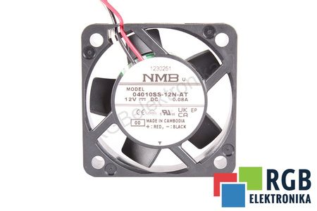 04010SS-12N-AT NMB TECHNOLOGIES 40X40X10MM, 12V VENTILATEUR
