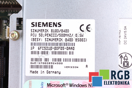 6FC5210-0DF05-0AA0 SIEMENS SINUMERIK PCU 50 VERSION A