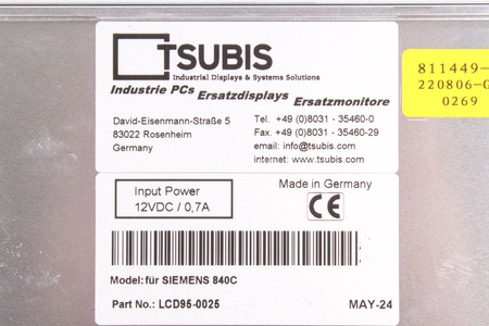 LCD95-0025 POUR SINUMERIK 840C LTM09C016K MONITEUR LCD REMPLACEMENT