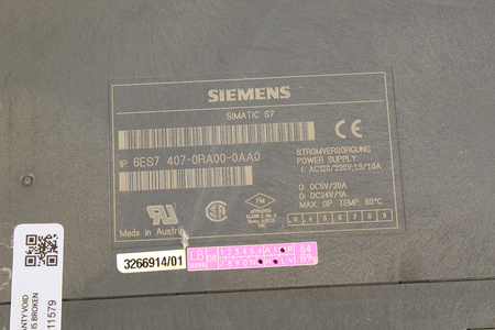 6ES7407-0RA00-0AA0 SIEMENS SIMATIC S7-400