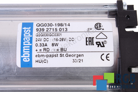 QG030-198/14 EBM PAPST 258X50X47,5MM, 24V VENTILATEUR