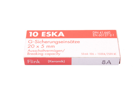 FUSIBLE RAPIDE 520.526 ESKA ZCS-8A 250V, 8A, 5X20MM 10PCS