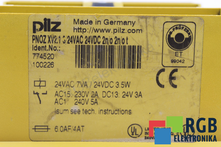 PNOZXV2.1 PILZ 774520 RELAIS DE SÉCURITÉ
