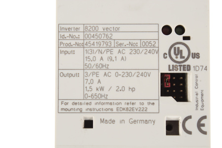 E82EV152_2B LENZE 00450762 8200VECTOR