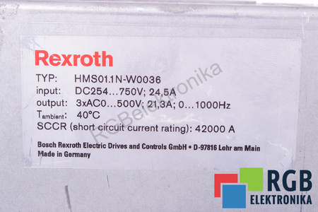 HMS01.1N-W0036-A-07-NNNN BOSCH REXROTH R911295324 SANS CAPOT
