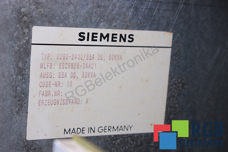 6SC6608-0AA01 SIEMENS D380-D430/85A DS. SIMODRIVE 660