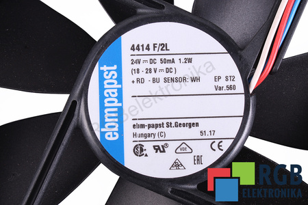 4414 F/2 L EBM PAPST 119X119X25MM, 24V, 0.21A VENTILATEUR