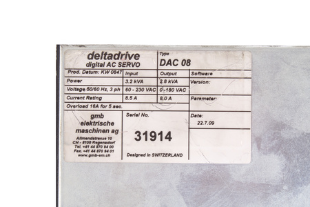 DAC 08 GMB DELTADRIVE AC 3.2 KVA 230 V