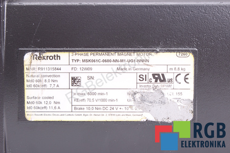 MSK061C-0600-NN-M1-UG1-NNNN BOSCH REXROTH CAPOT DU CODEUR