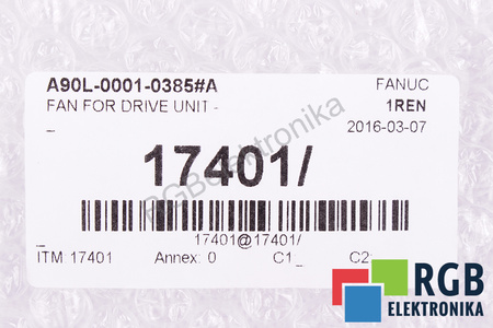 A90L-0001-0385#A FANUC 109P0424H6D19 40X40X20MM, 24V VENTILATEUR