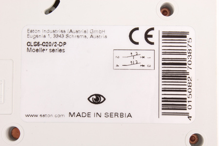 CLS6-C20/2-DP EATON 270387 DISJONCTEUR A MAXIMUM DE COURANT