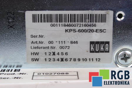 KPS-600/20-ESC 00-111-846 KUKA E93DE143E4B531