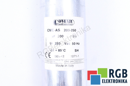 CONDENSATEUR CME-AS200-250 COMAR CONDENSATORI 200UF, 250V