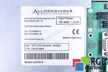 LCD10-0060 ALLMENDINGER MONITEUR LCD