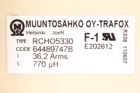 RCHO5330 MUUNTOSAHKO OY 770UH FILTRE D’INDUCTANCE