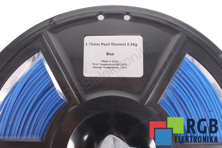 1,75MM PEARL FILAMENT 0.5KG BLUE FLASHFORGE DIMENSION EXTÉRIEURE DE LA BOBINE 180MM, DIMENSION INTÉRIEURE DE LA BOBINE 50MM, LARGEUR DE LA BOBINE 45MM
