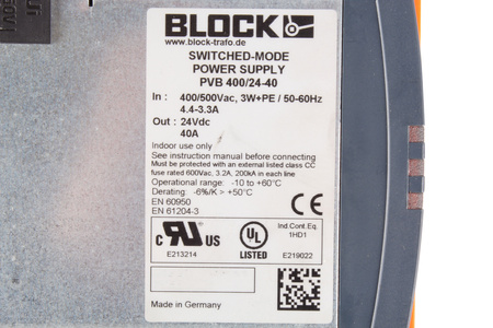 PVB400/24-40 BLOCK ALIMENTATION