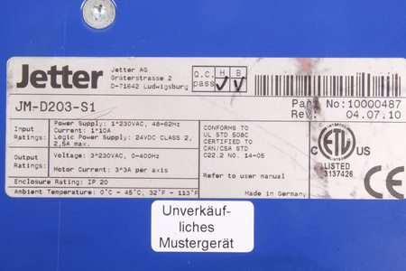 JM-D203-S1 JETTER