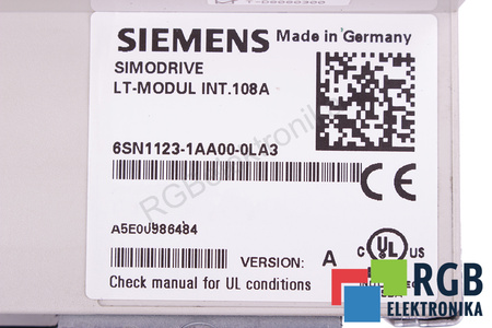 6SN1123-1AA00-0LA3 SIEMENS LT MODUL INT.108A SIMODRIVE 611