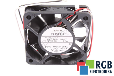 06015KA-12M-AT NMB TECHNOLOGIES 60X60X15MM, 12V, 0.17A VENTILATEUR