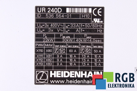 UR240D HEIDENHAIN ID.NR. 536564-01 BOÎTIER