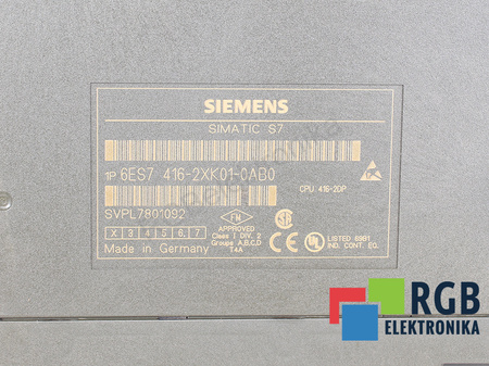 6ES7416-2XK01-0AB0 SIEMENS SIMATIC S7-400