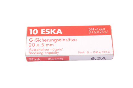 FUSIBLE RAPIDE 520.525 ESKA ZCS-6.3A 250V, 6.3A, 5X20MM, 10PCS