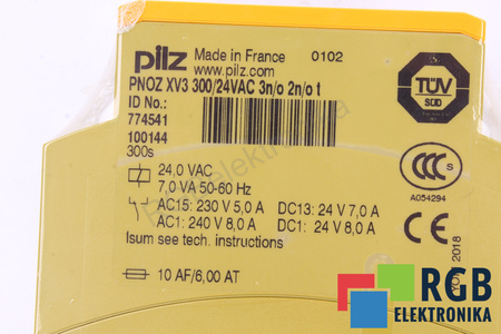 PNOZXV3 300/24VAC 3N/O 2N/O T PILZ 774541 RELAIS DE SÉCURITÉ