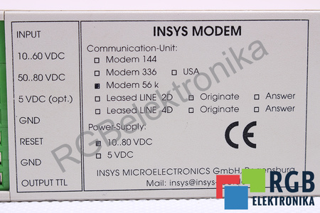 MODEM 56K INSYS 10-80VDC COMMUNICATION UNIT MODEM