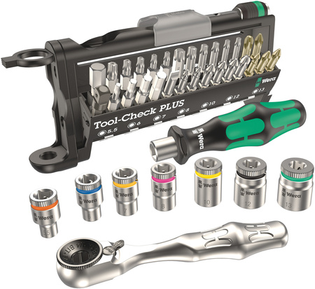 JEU D’OUTILS COMPACT POUR UTILISATION MANUELLE ET SUR MACHINE 05056490001 WERA TOOL-CHECK PLUS