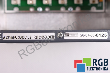 WELD334M GF WELDING W334MHC REL.2.05B 26-07-05-0125 RACK
