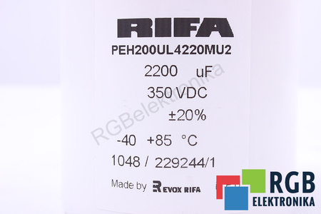 CONDENSATEUR PEH200UL4220MU2 RIFA 2200UF, 350VDC
