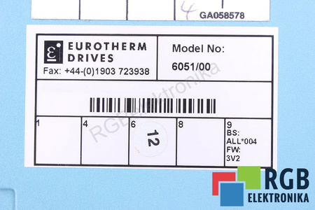 6051/00 EUROTHERM PANNEAU DE CONTRÔLE ET DE COMMANDE