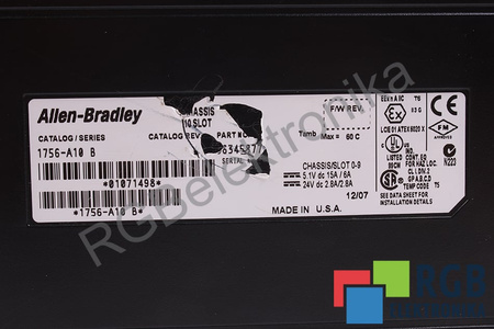 1756-A10B ALLEN BRADLEY 10 SLOT RACK RACK