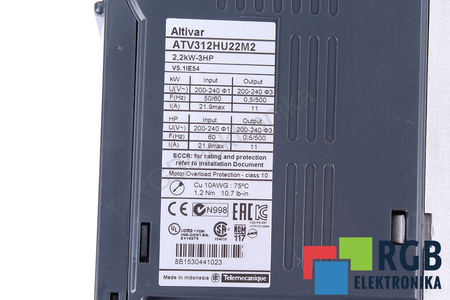 ATV312HU22M2 SCHNEIDER ELECTRIC BOÎTIER