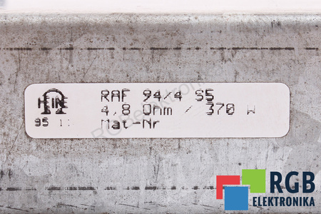 RAF94/4S5 HEINE 4.8OHM, 0.37KW RÉSISTANCE DE FREINAGE