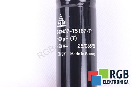 CONDENSATEUR B43457-T5167-T1 S+M 160UF, 450VDC