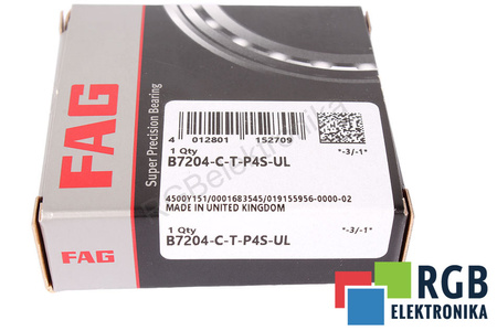B7204-C-T-P4S-UL FAG 20X47X14 ROULEMENT A BILLES A CONTACT OBLIQUE