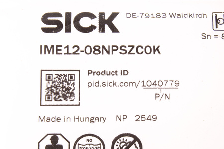 IME12-08NPSZC0K SICK 1040779 CAPTEUR DE PROXIMITÉ INDUCTIF