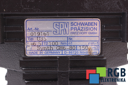 U35 SPN ART.NR. 019161 I=6.5 RÉDUCTEUR